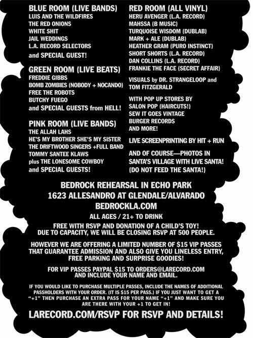 LA Record Xmas Party Details